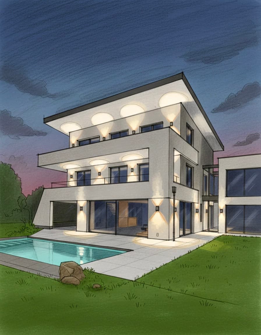 Villa II: Moderne Privatresidenz - hover